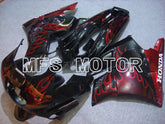Honda CBR600 F2 1991-1994 ABS Fairing - Flame - Black Red - MFS4870